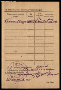 Красная Звезда 58г. за плен и лагеря, без дока, с пробивкой