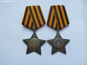 Две Боевые славы 2 ст. № 12818, и 3 ст. 113722 зенитчика