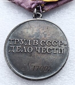 За Трудовое отличие 17002.