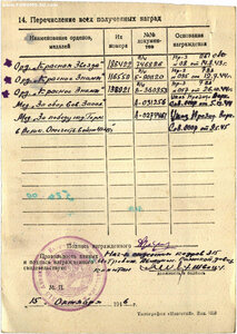 БКЗ 116559 на летчика -истребителя.За три Лично сбитых!