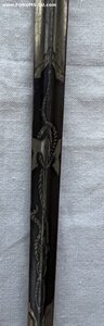 кортик морской офиц., обр. 1914 с заказным клинком-травление