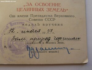 Целина с документом