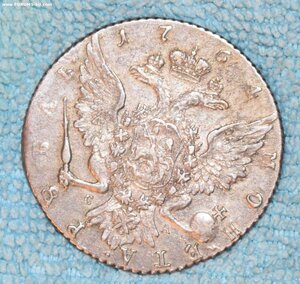 1 рубль 1764г. СПБ TI СА
