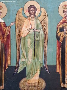 Икона " Св. царица Елена, Ангел Хранитель, Св.вмц.Екатерина"