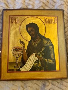 Икона святого Иоанна Предтечи. сусальное золото