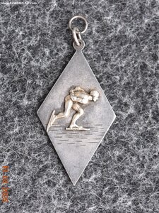 Призовой жетон 1929 г. Конькобежный спорт