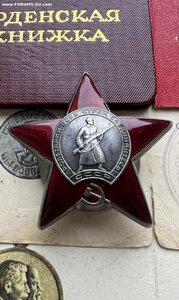 Комплект на док. КЗ, БЗ, выслуга 20 лет ВС серебро