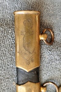 Кортик  бескнопочный ВМФ СССР без года