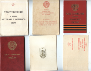 БЗ + док. ННГ на женщину младшего топографа ПВО + другие док