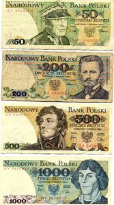 Банкноты Польши.