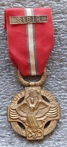 Революционная медаль Чешские Легионеры с планкой Сибирь 1918