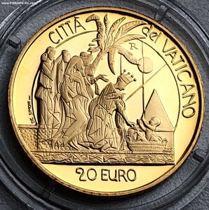 ВАТИКАН, 2002 г, РОЖДЕНИЕ МОИСЕЯ, ЗОЛОТО, ПРУФ
