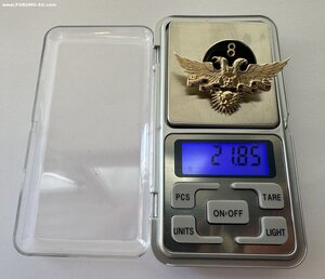 ЧВК Золотой Орел 8 лет выслуга Золото 21.85 гр. 585 пр.