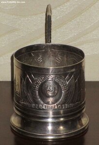 Подстаканник Герб СССР (на юбке, ручка Звезда)