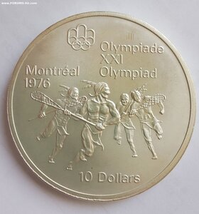 10 долларов Канады, серебро, Олимпиада 1976
