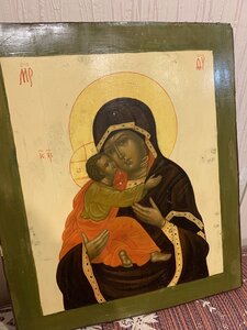 Владимирская Богородица в окладе+ киот.