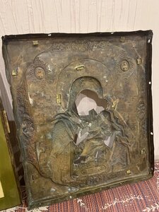 Владимирская Богородица в окладе+ киот.