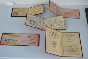 ДОКУМЕНТЫ К ЗНАКАМ 5 шт ОТЛИЧНОЕ СОСТОЯНИЕ