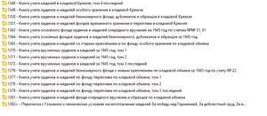 Документы по учету орденов и медалей.