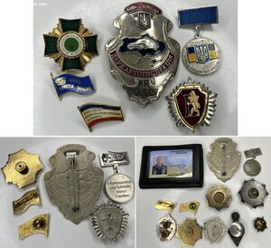 Знаки, кресты МВД Украины, серебро