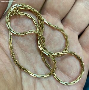 Золотая цепь якорная. Золото 585 проба.