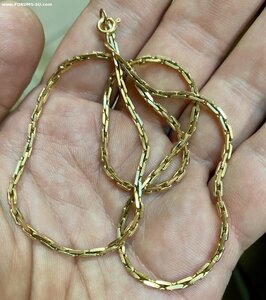 Золотая цепь якорная. Золото 585 проба.