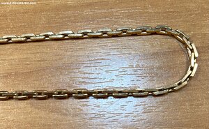 Золотая цепь якорная. Золото 585 проба.