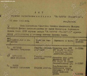 Сталинград 1945 год областной военкомат Полтавская область