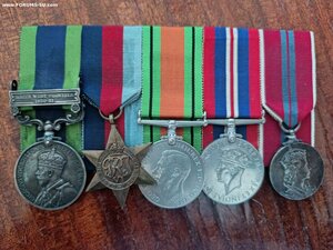 Великобритания. Колодка на 5 наград, IGSM на кавалериста