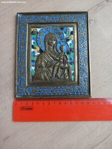 Икона: БОГОМАТЕРЬ СМОЛЕНСКАЯ. Клеймо М.Р.С.Х. (Хрусталёв!)