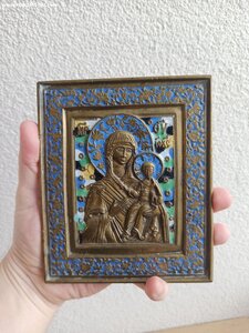 Икона: БОГОМАТЕРЬ СМОЛЕНСКАЯ. Клеймо М.Р.С.Х. (Хрусталёв!)