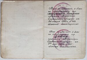 10 благодарностей одной книжкой. Вклеено заверенное фото.
