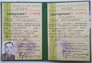 Партизан на советского украинского писателя