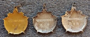 Комплект орденов 1, 2, 3 степени Шахтёрская Слава КНДР