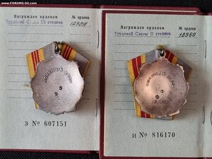 Трудовая слава 2 и 3 степень на документах