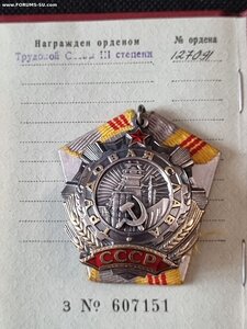 Трудовая слава 2 и 3 степень на документах