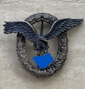 Знак "Пилот", JUNCKER, бунтметалл