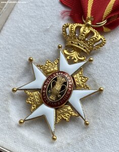 Орден "Вазы" 1-го класса, Швеция, золото.