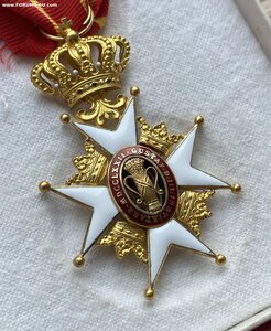 Орден "Вазы" 1-го класса, Швеция, золото.