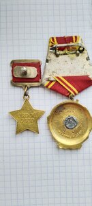 Медаль золотая звезда ГСС