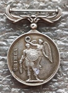 Фрачник Крымская медаль 1854 г. серебро Великобритания