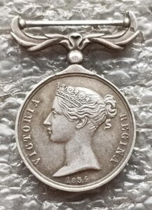 Фрачник Крымская медаль 1854 г. серебро Великобритания