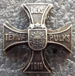 Знак 1-го Кавалерийского полка 1919 г. Буржуазная Латвия
