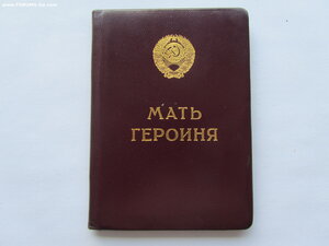 Мать Героиня 283971 с документами и большой грамотой