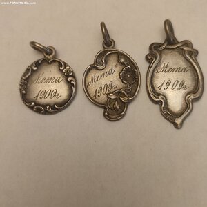 3 призовых жетона состязаний в тенис"Мета"1909г