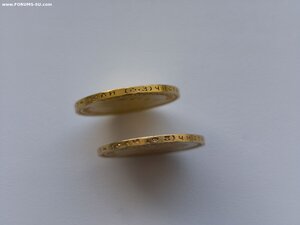 Две монеты 10 рублей 1899 года.