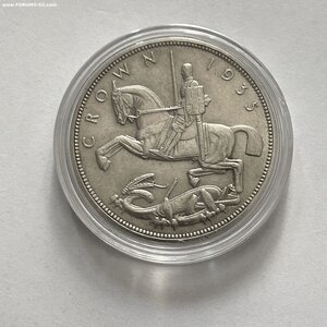 Великобритания Англия 1 крона 1935 г. Серебро. Оригинал