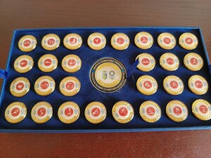 Набор знаків (28 штук)+ медаль НОК Україна 2020 р. Японія