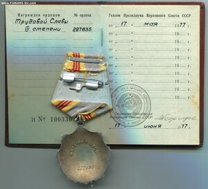 Трудовая Слава 3 степени + док