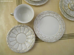 Антиквартый сервиз. На 12 персон.Мейсен.Тыква.